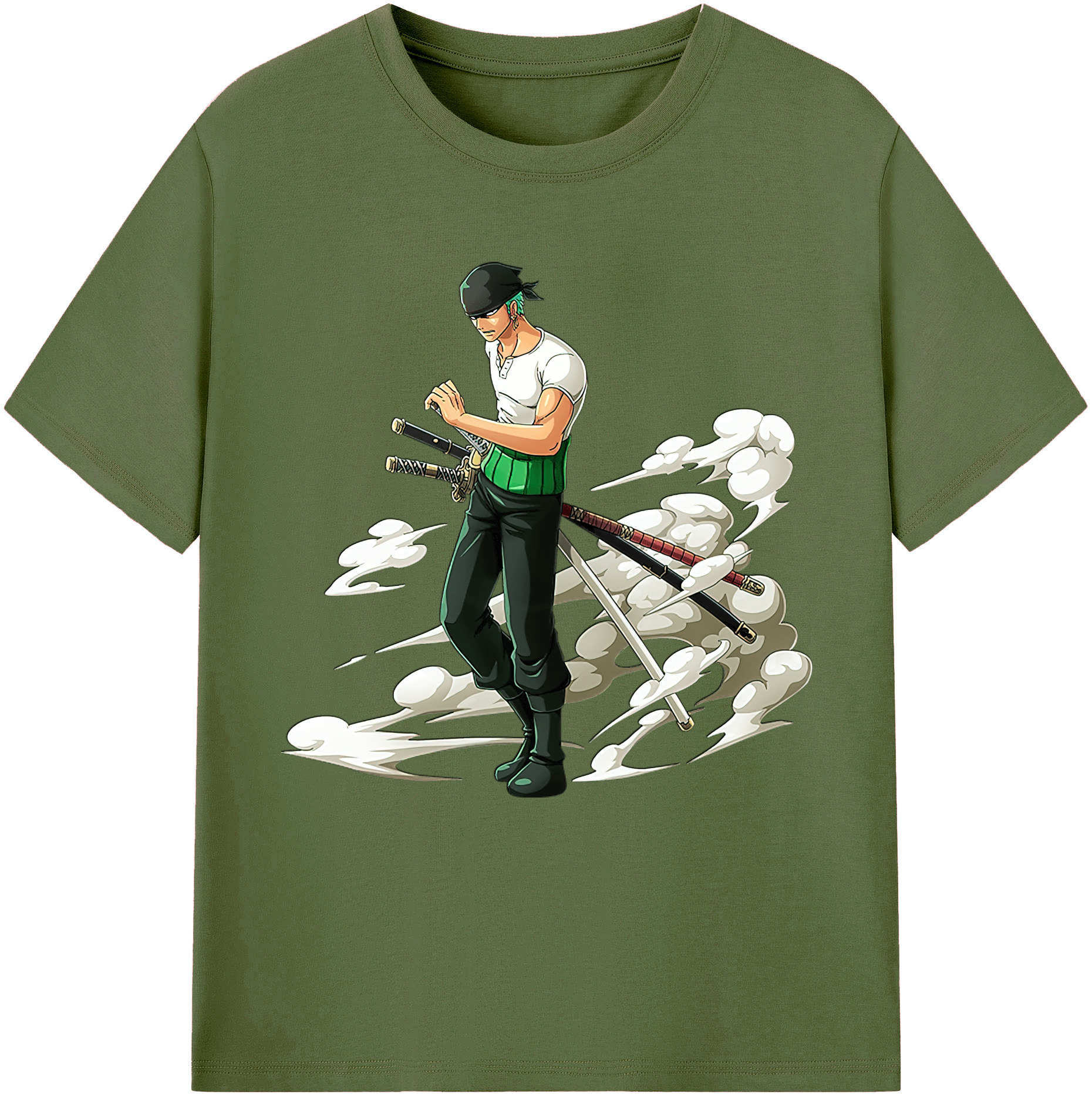 ワンピース ロロノア・ゾロ ONE PIECE Roronoa Zoro 綿100％半袖Tシャツ（フロントプリント）